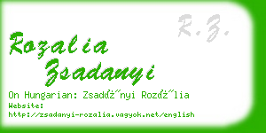 rozalia zsadanyi business card